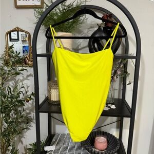 Shade & Shore Women's One Piece - Bright Yellow size large